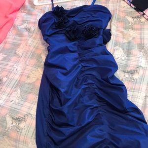 Royal blue mini dress